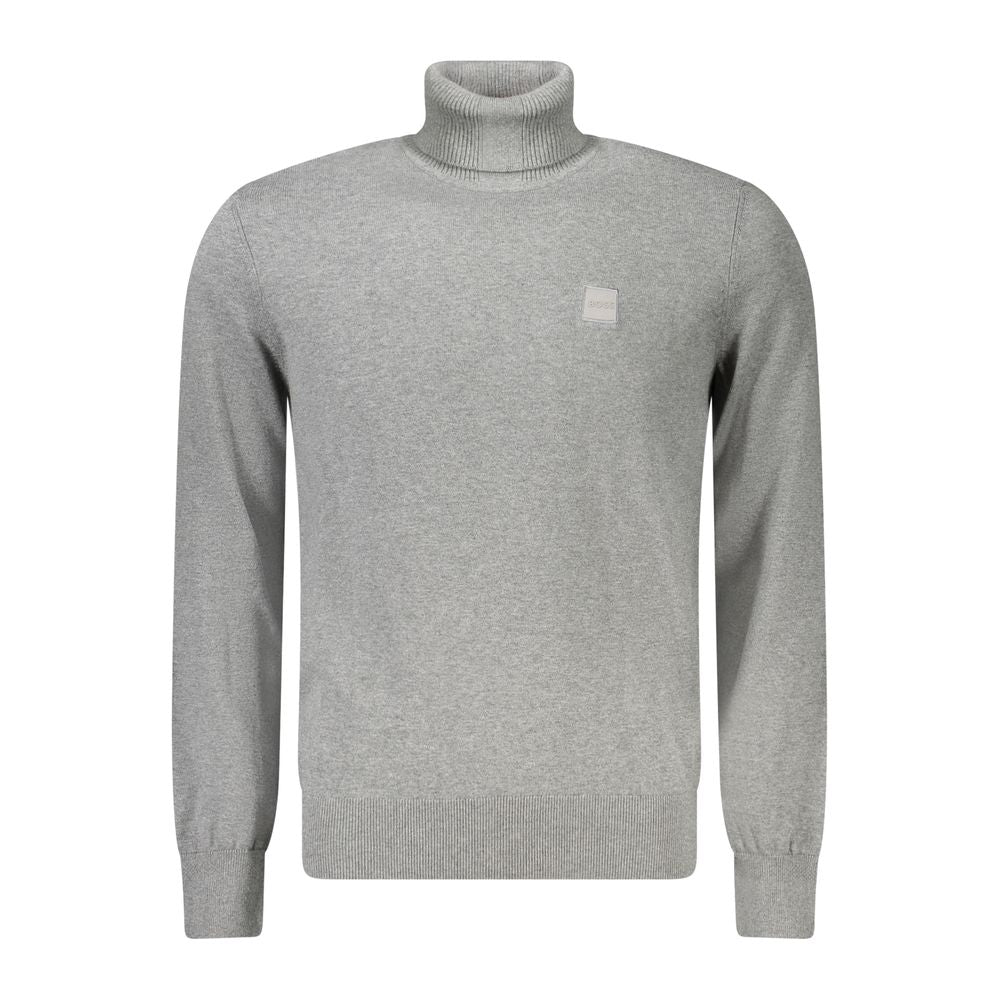 Hugo Boss Gray Cotton Sweater