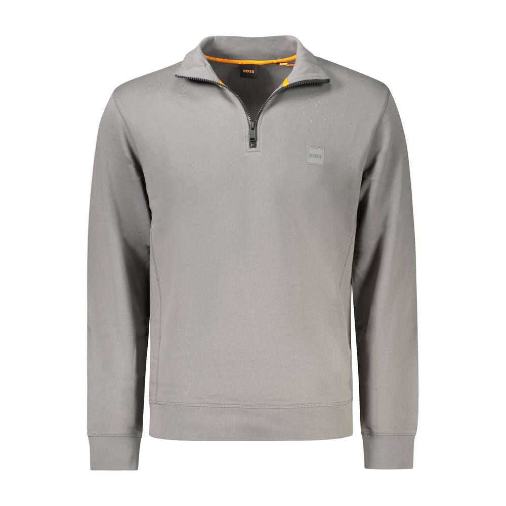 Hugo Boss Gray Cotton Sweater