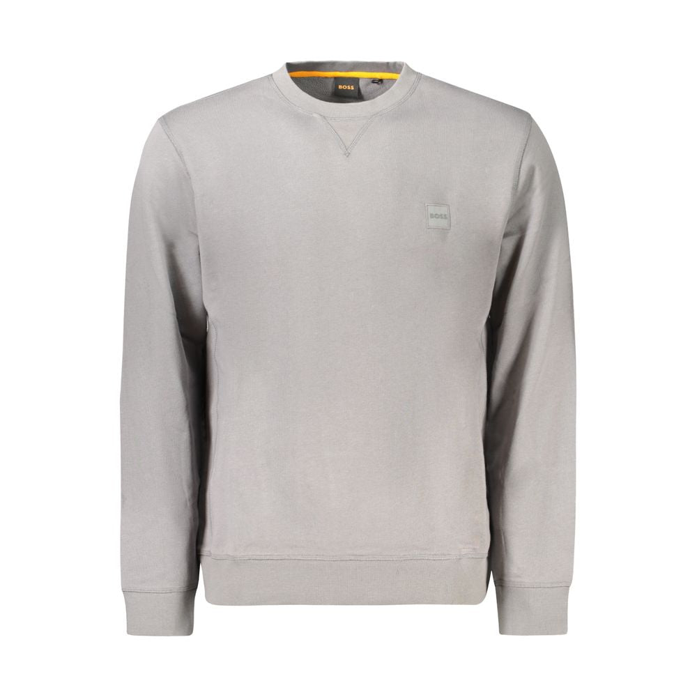 Hugo Boss Gray Cotton Sweater