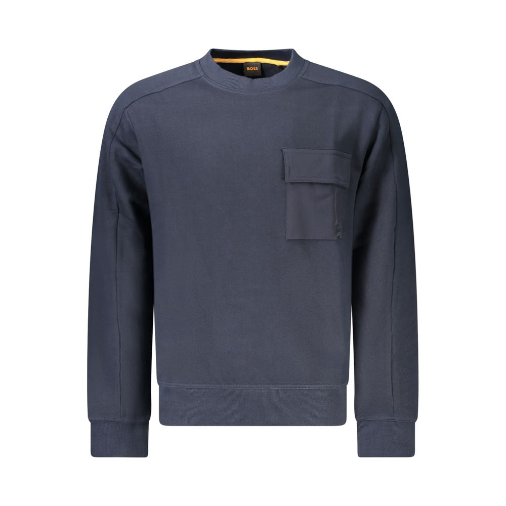 Hugo Boss Blue Cotton Sweater