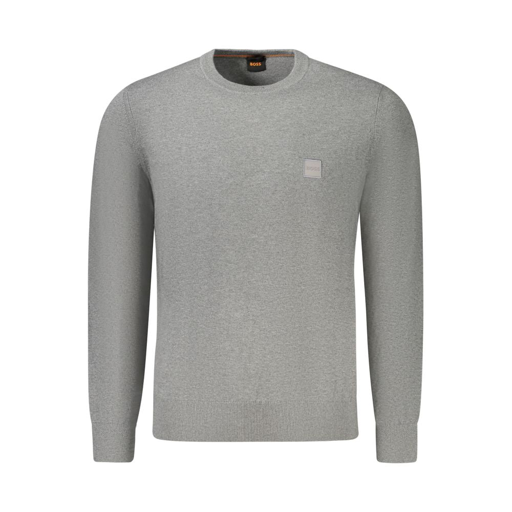 Hugo Boss Gray Cotton Sweater