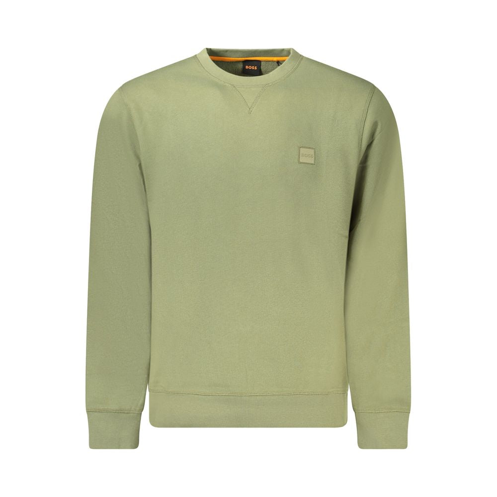 Hugo Boss Green Cotton Sweater