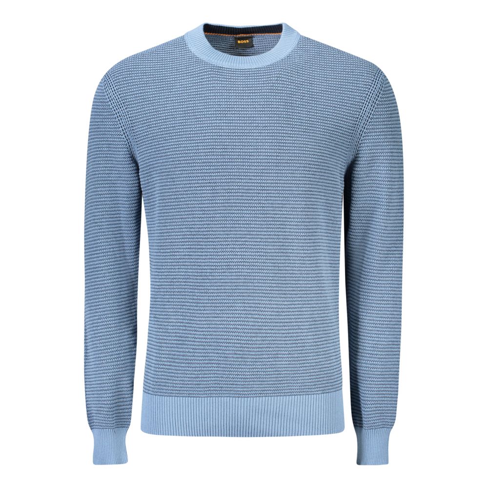 Hugo Boss Blue Cotton Sweater