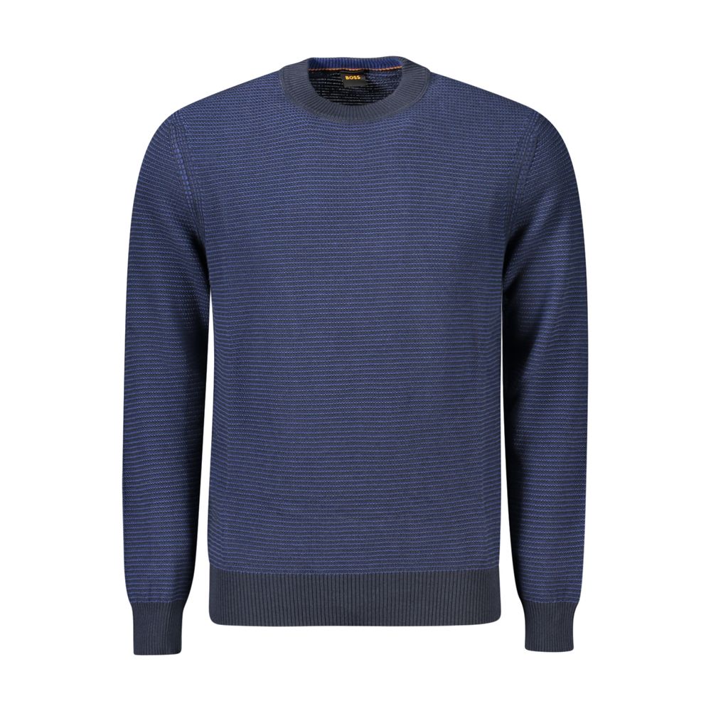 Hugo Boss Blue Cotton Sweater