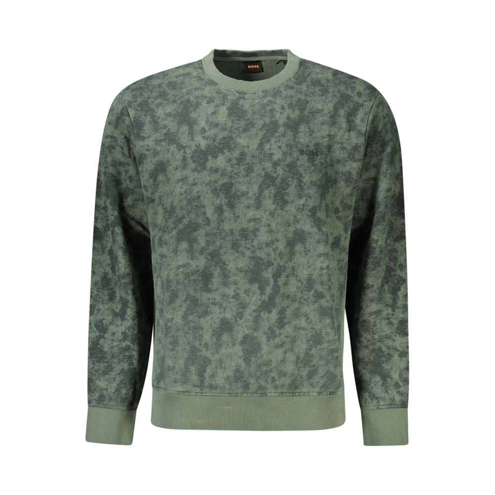 Hugo Boss Green Cotton Sweater