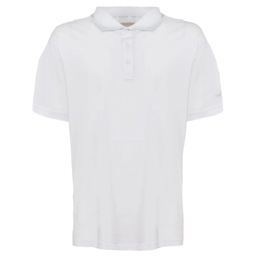 People Of Shibuya White Cotton Polo Shirt