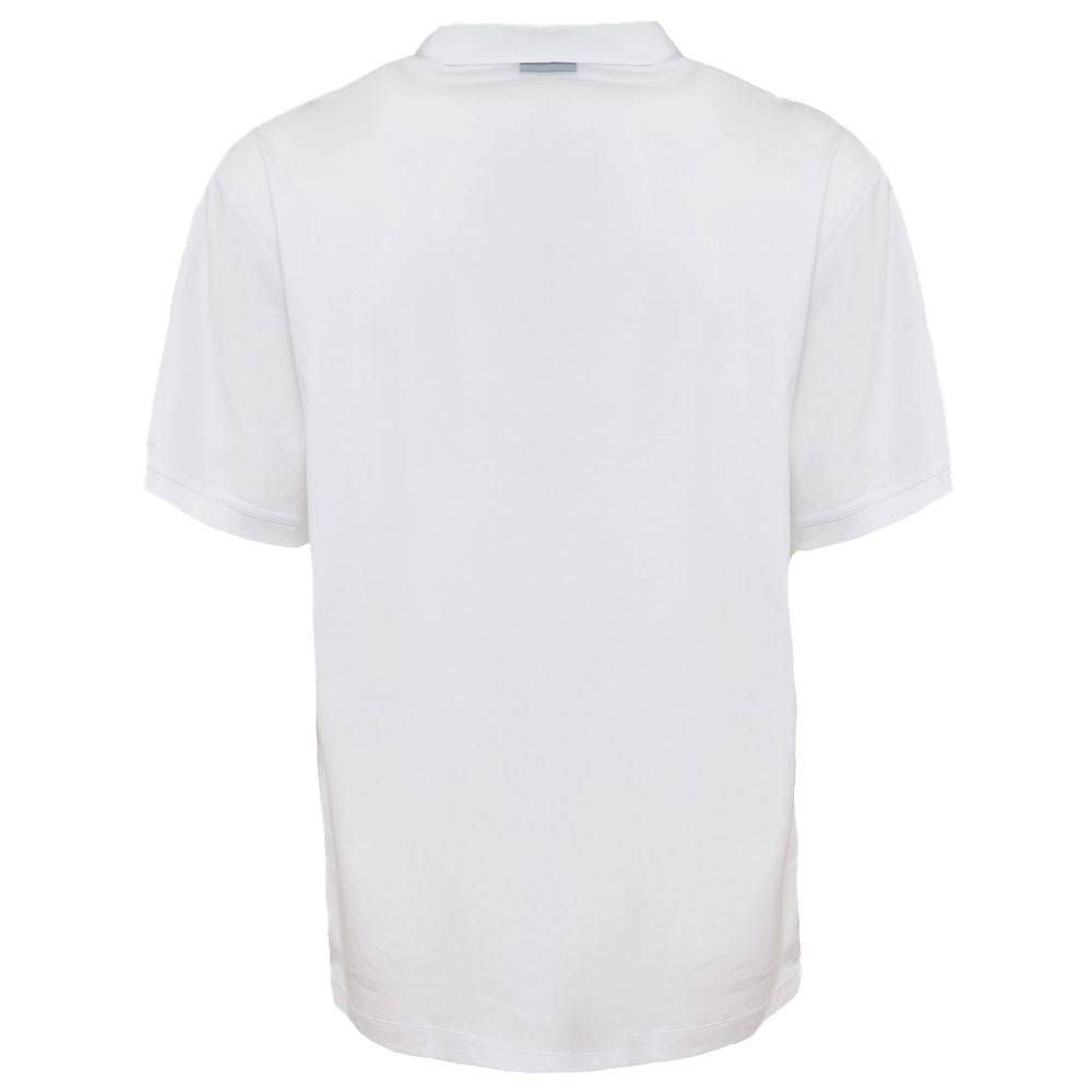 People Of Shibuya White Cotton Polo Shirt