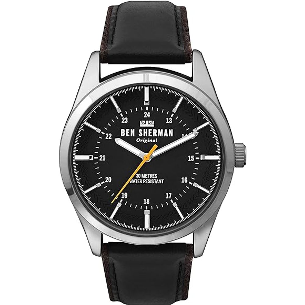 Ben Sherman Black Leather Watch