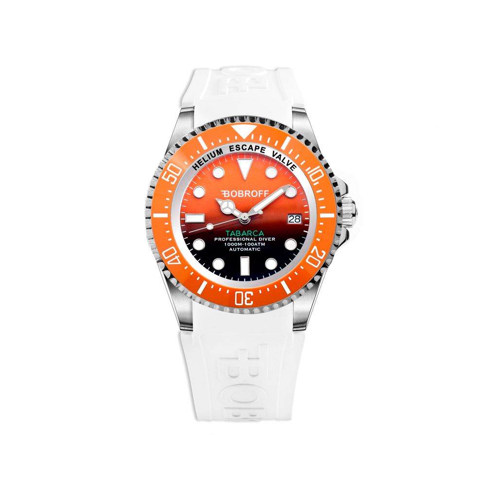 Bobroff White Rubber Watch