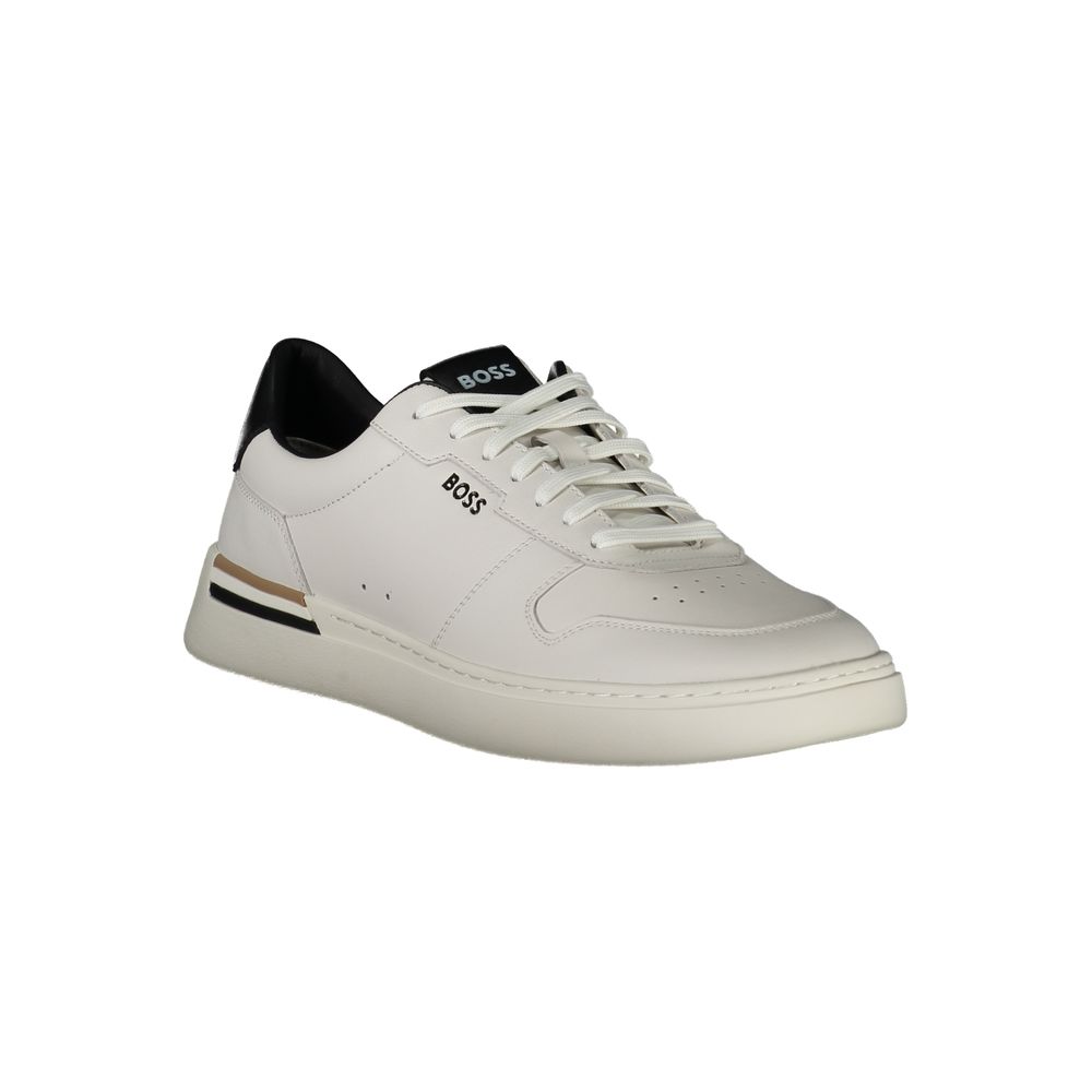 Hugo Boss White Polyester Sneaker