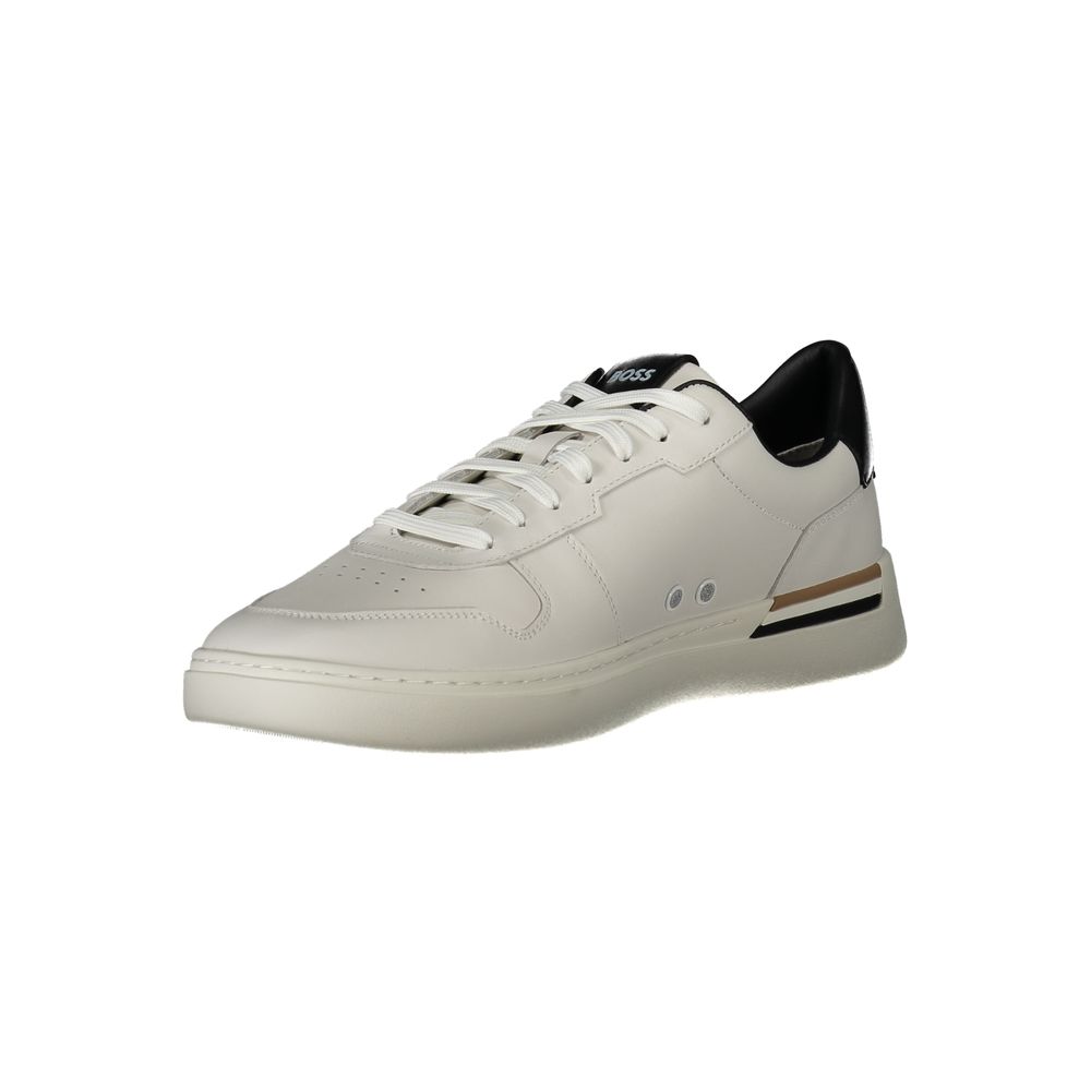 Hugo Boss White Polyester Sneaker