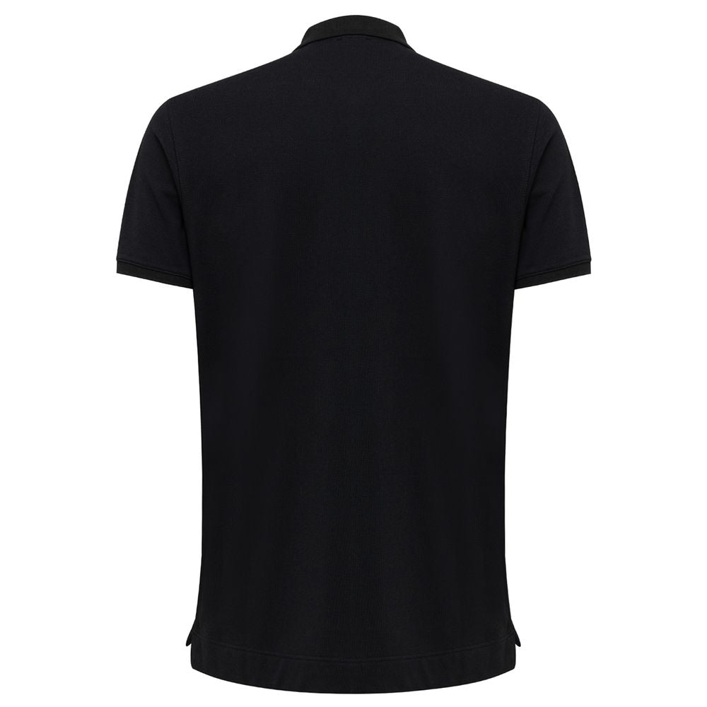 Fendi Black Cotton Polo Shirt