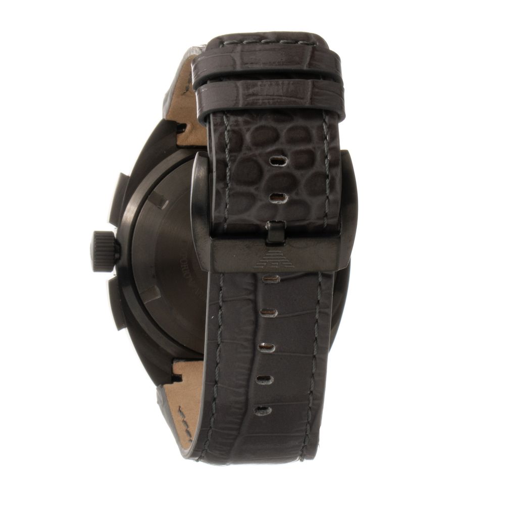 Emporio Armani Brown Cowhide Leather Watch