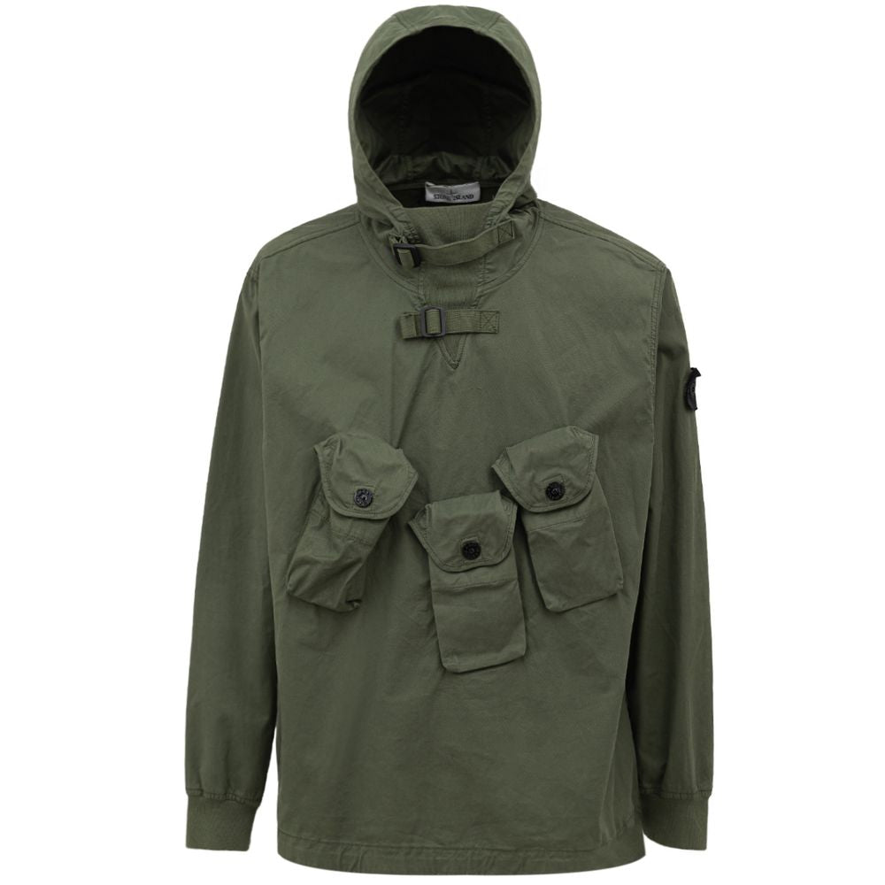 Stone Island Green Cotton Sweater