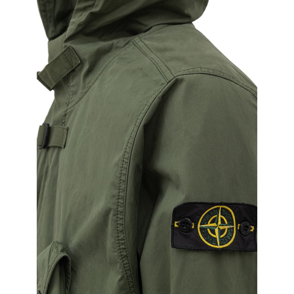 Stone Island Green Cotton Sweater