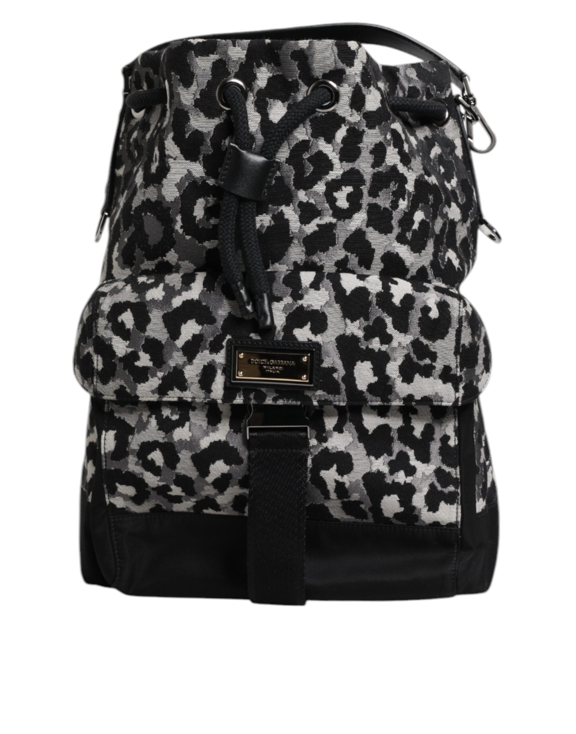 Dolce &amp; Gabbana Multicolor Leopard Jacquard Hobo Crossbody Borse Bag