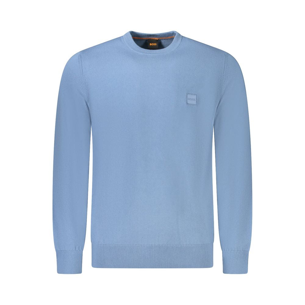 Hugo Boss Light Blue Cotton Sweater