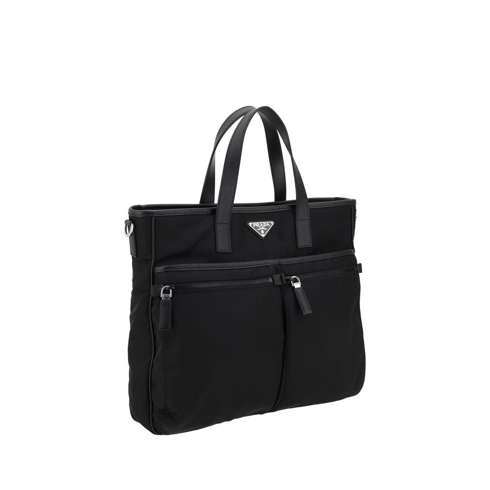 Prada Logoed Tote Bag