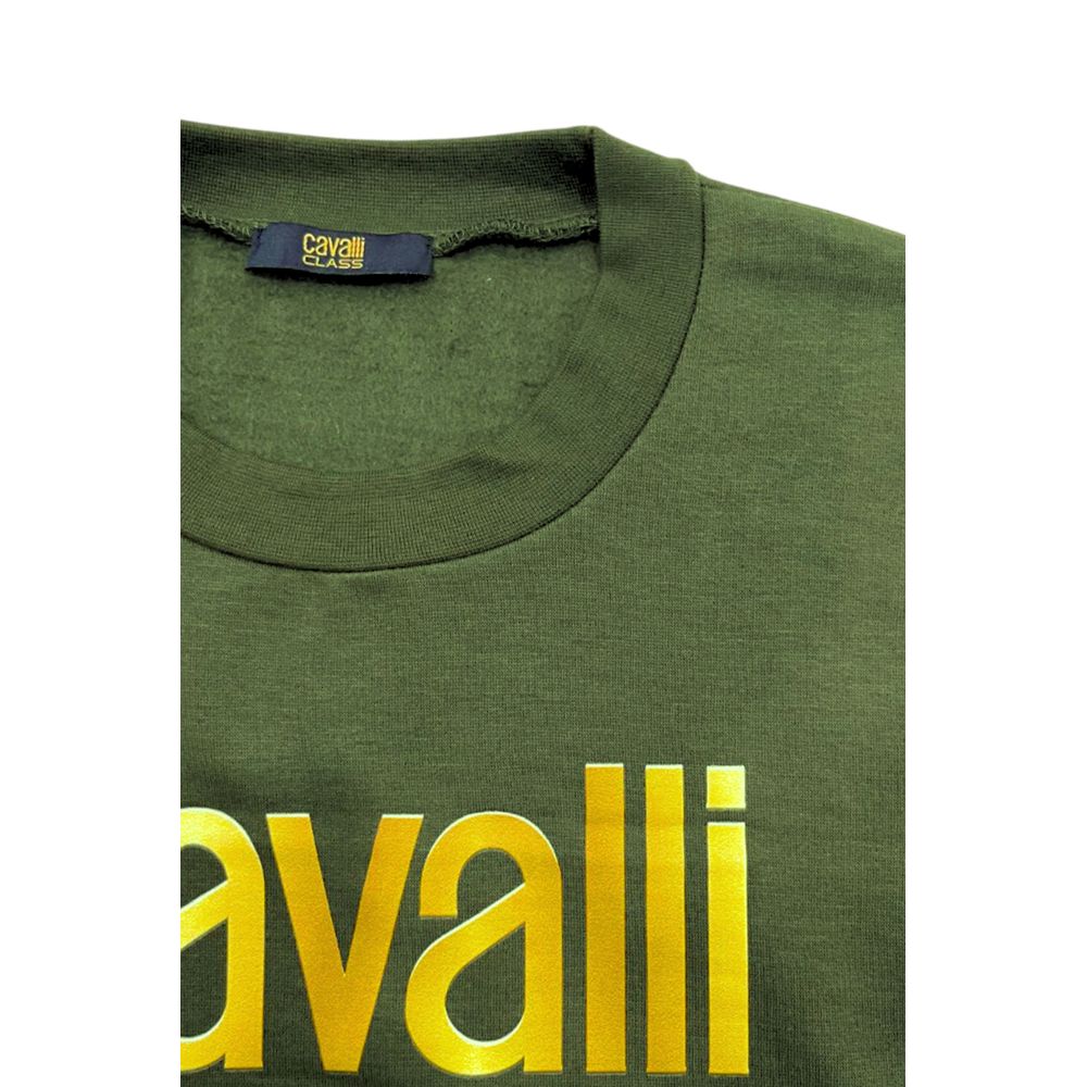 Cavalli Class Green Polyester Sweater