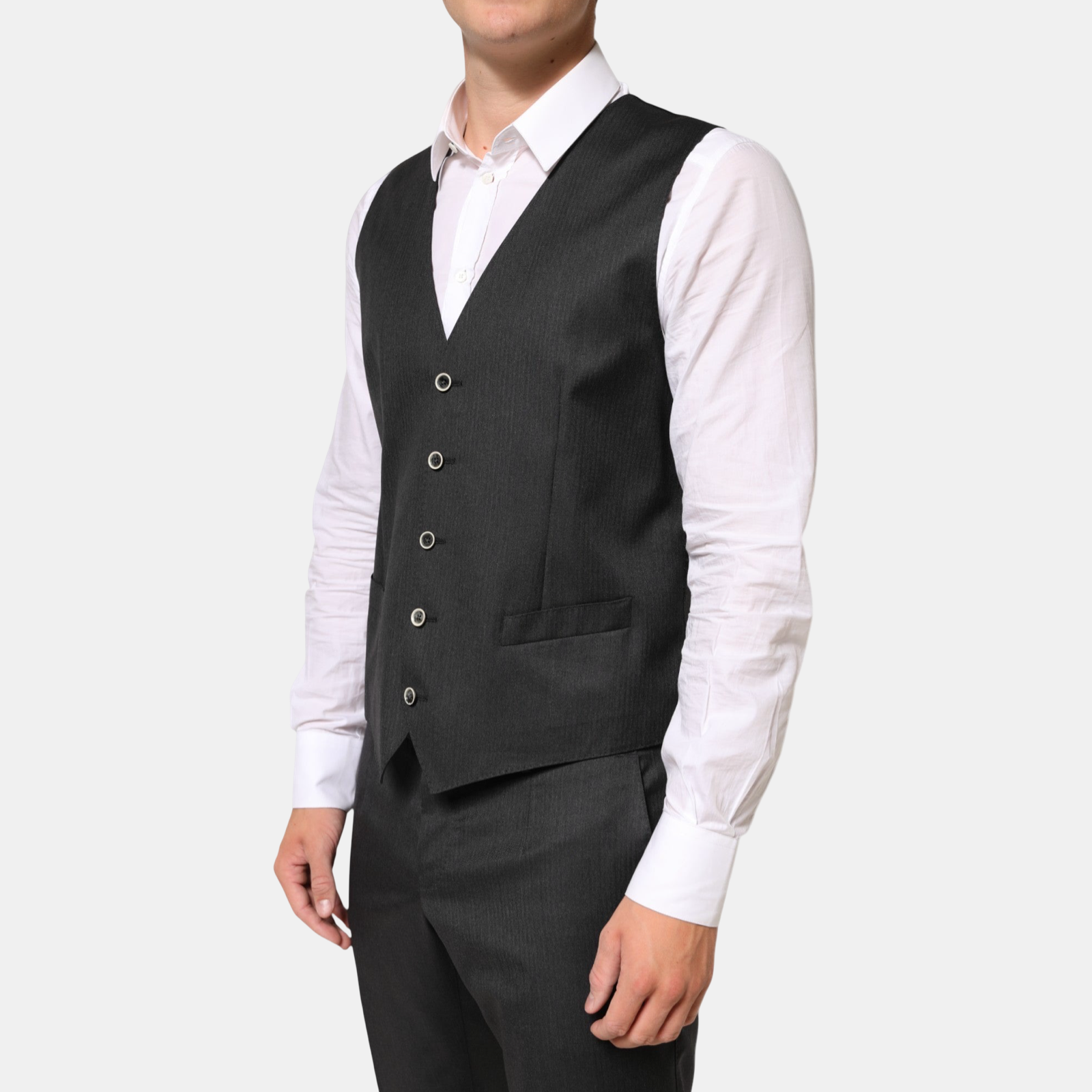Dolce & Gabbana MARTINI 3 Piece Men Suit Vest Side View