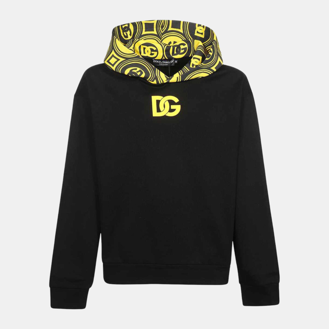 Мъжко черно худи Dolce & Gabbana Logo Graphic Hoodie