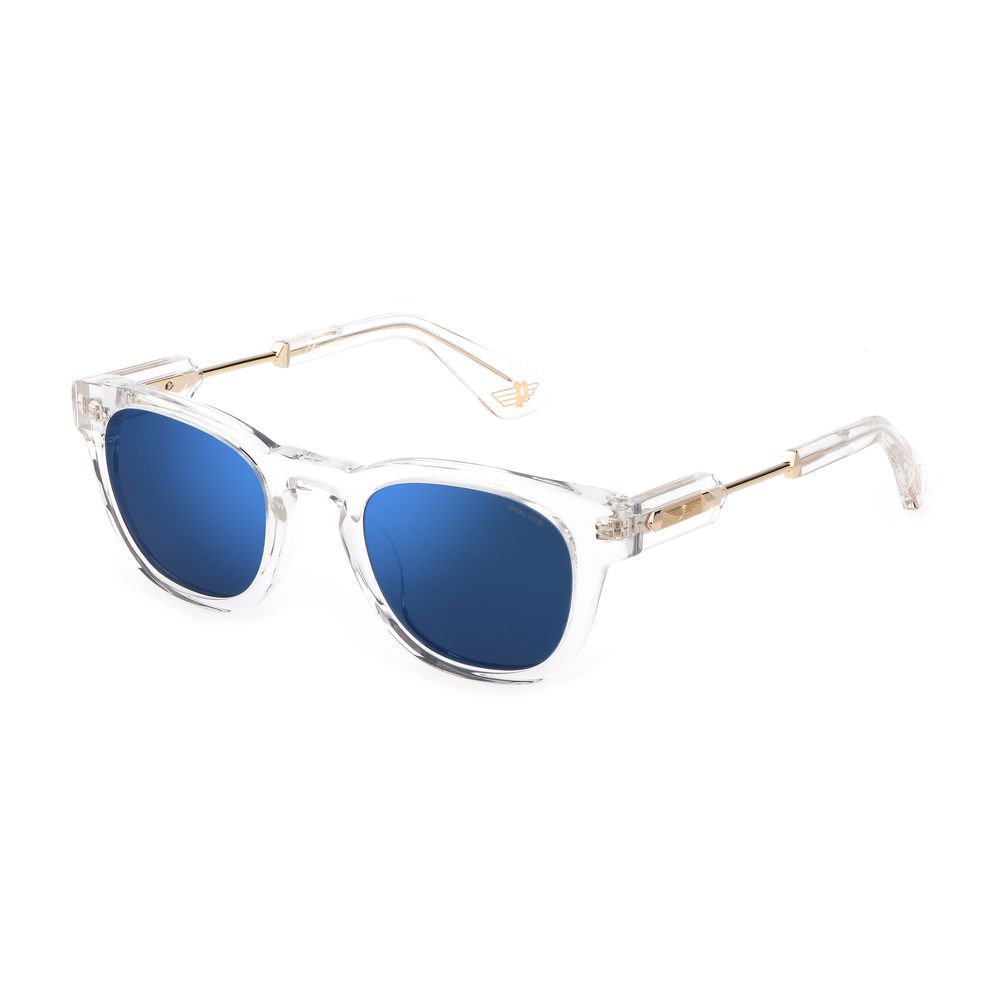 Police White Plastic Sunglasses