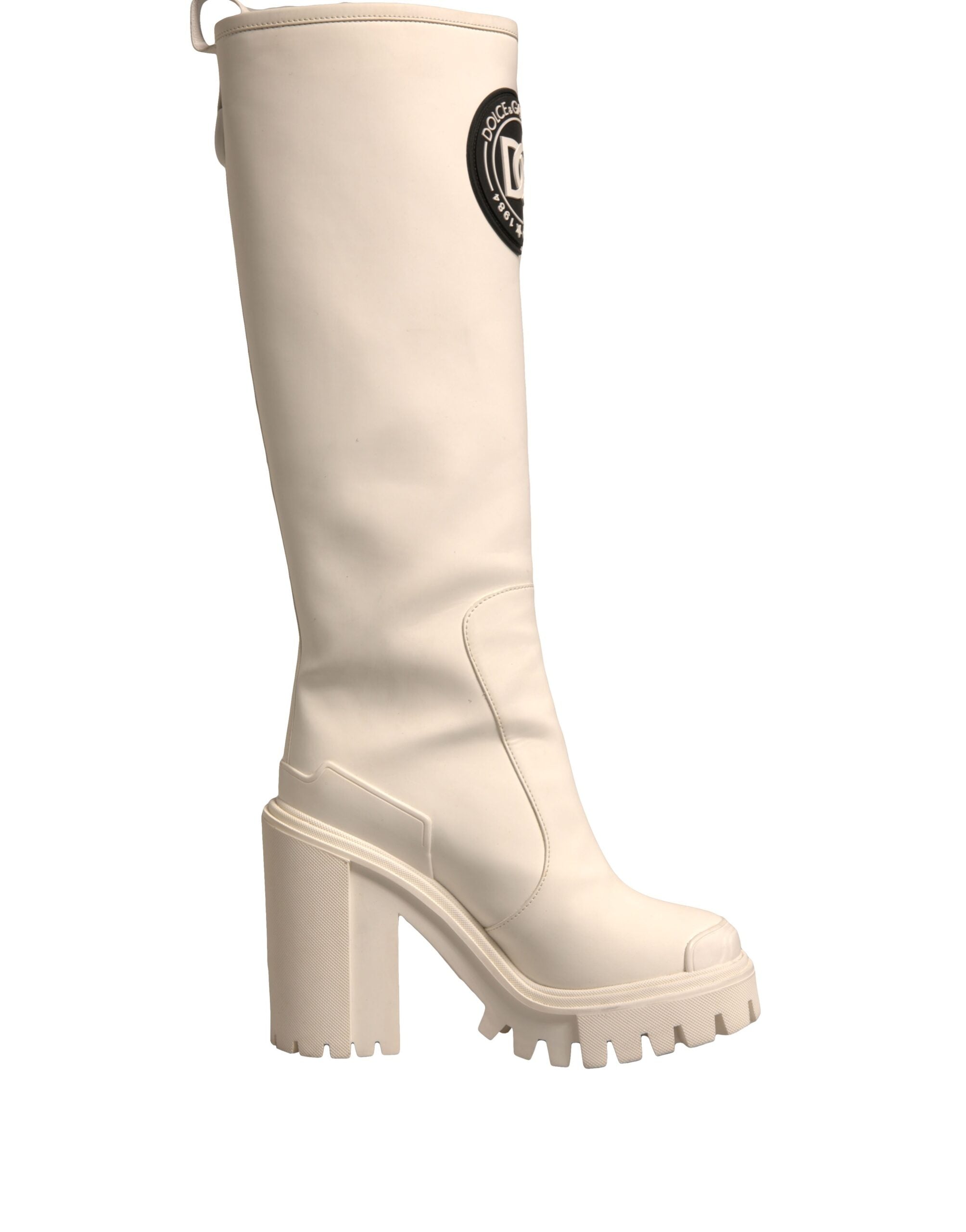 Обувки Dolce &amp; Gabbana White DG Hi Trekking Plateau Biker Boots