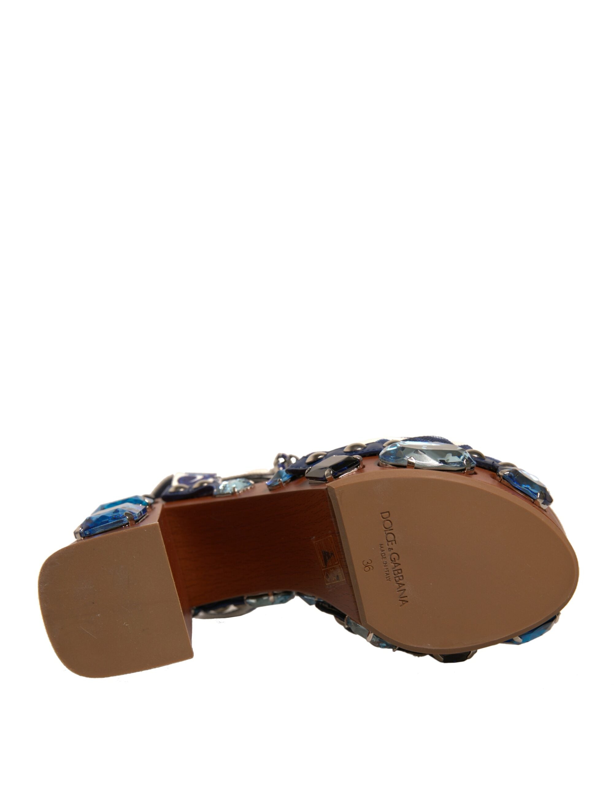 Dolce &amp; Gabbana Многоцветни сандали с украса от майолика на танкетка