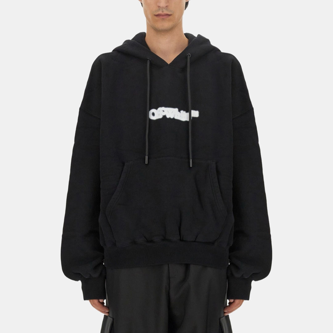 Мъжко черно худи Off-White Spray-printed Men Hoodie