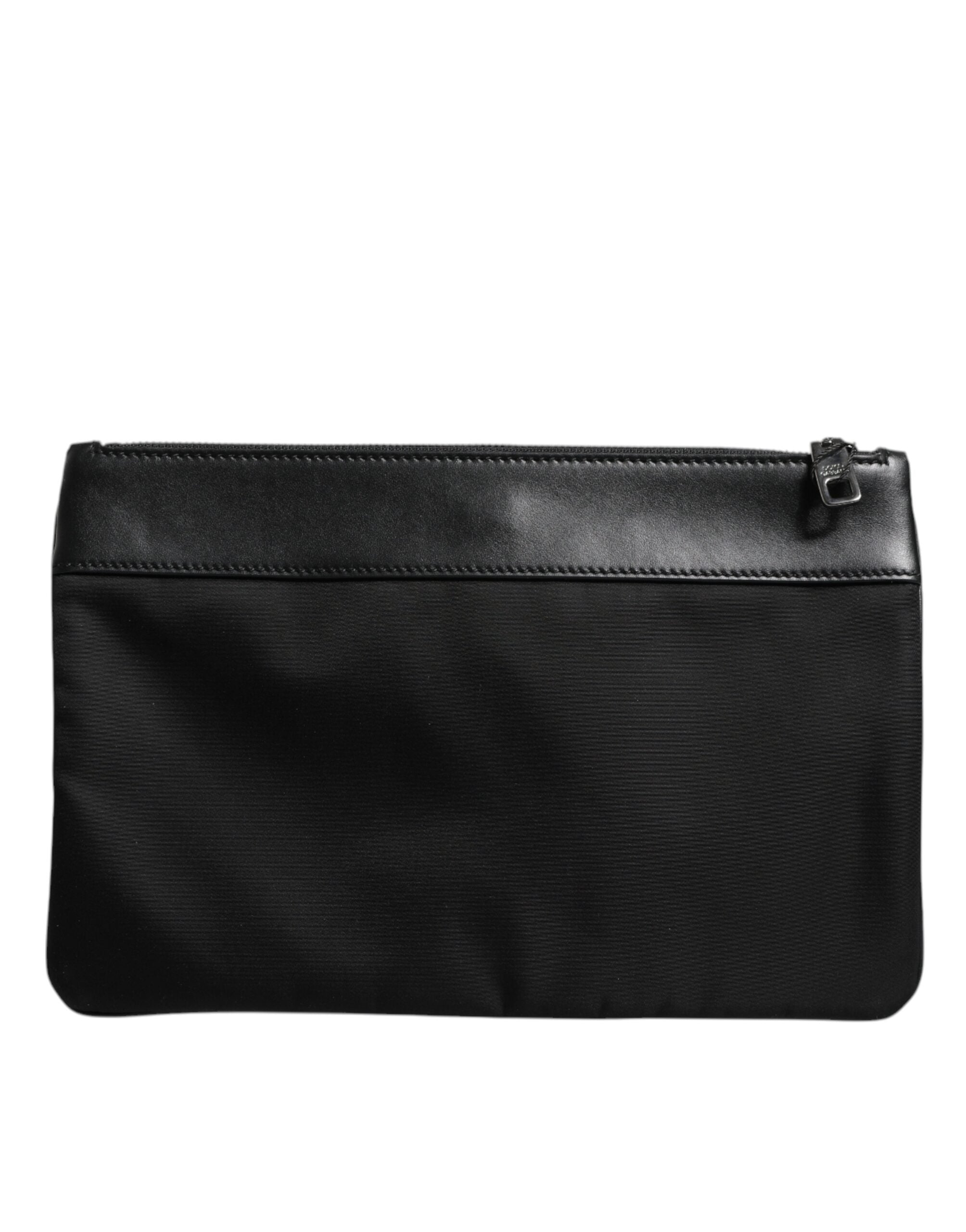 Dolce &amp; Gabbana Multicolor Leopard Jacquard Logo Plaque Мъжка чантичка