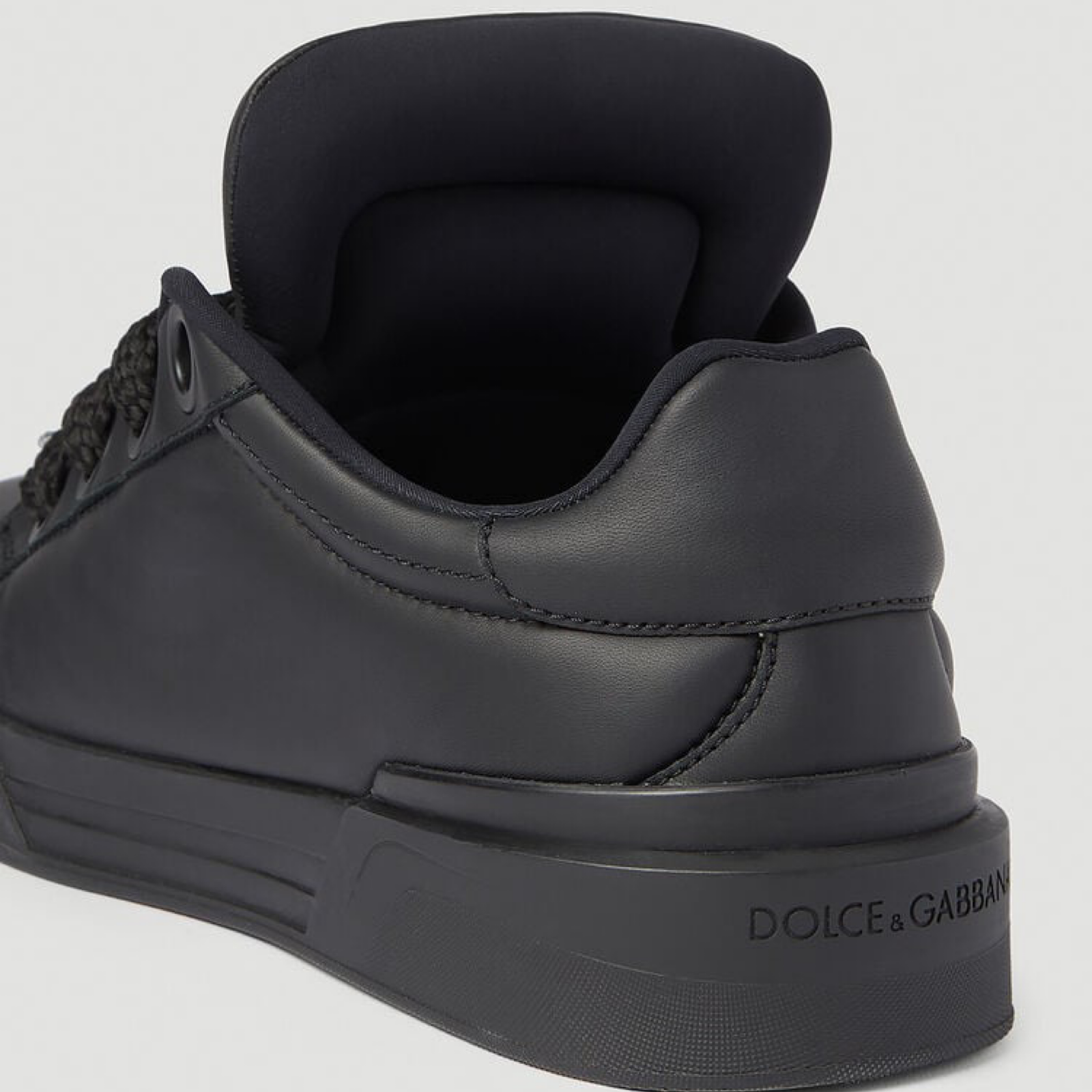 Dolce & Gabbana Nappa Leather Mega Skate Men Sneakers Heel View