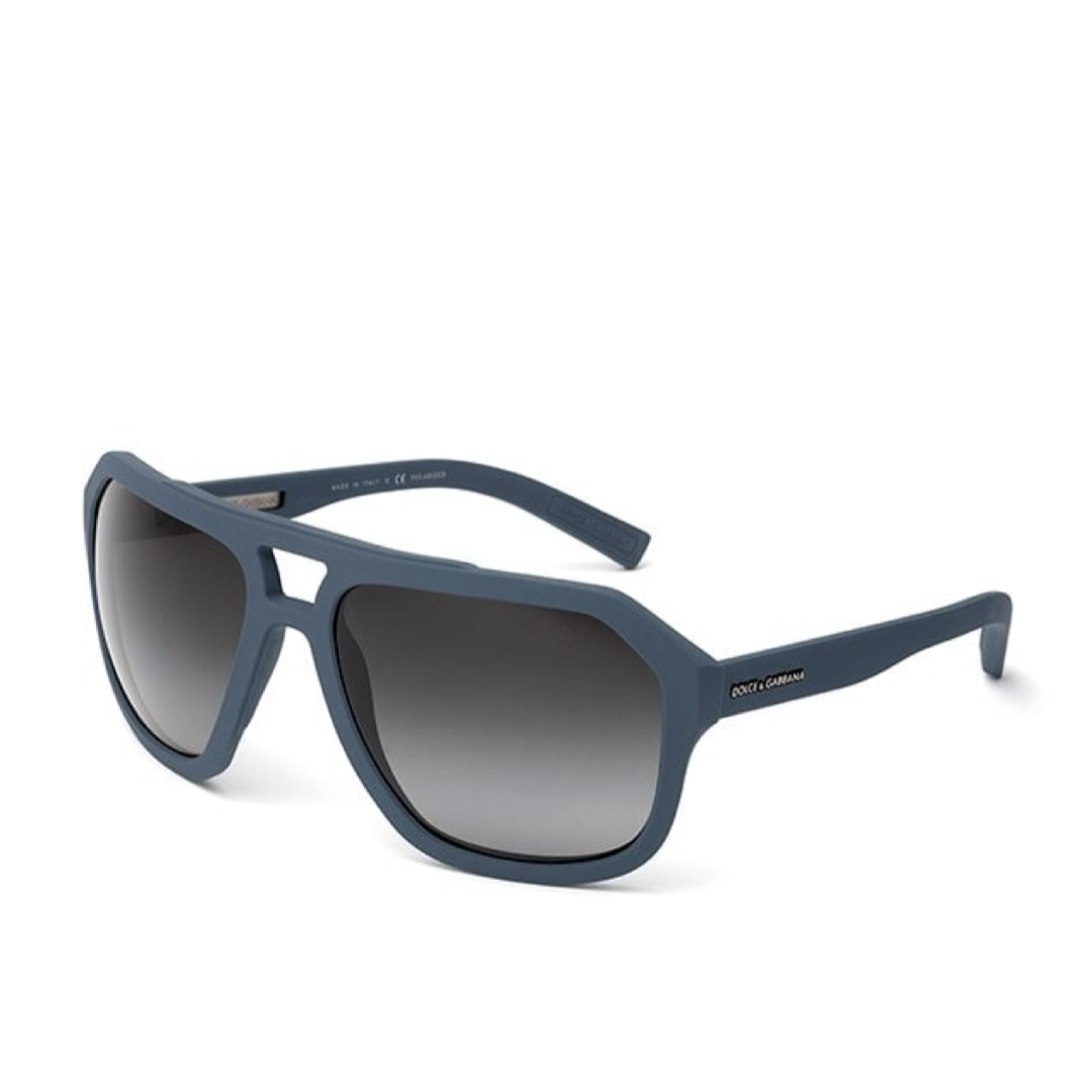 Дамски слънчеви очила Dolce & Gabbana Blue Metal Frame Rubber Skin Polarized Mirror Lens Sunglasses