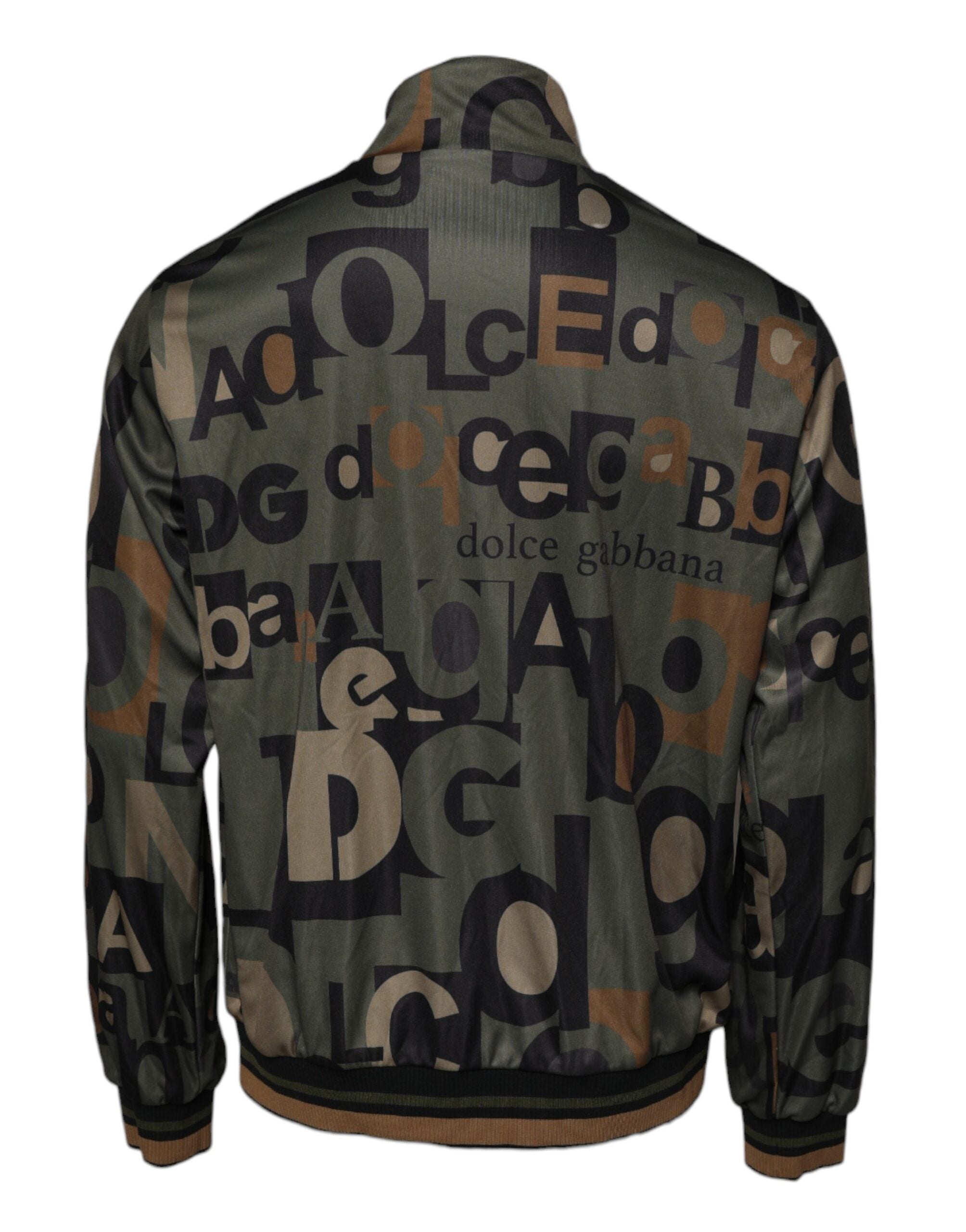 Dolce &amp; Gabbana Army Green полиестерно лого с пълен цип