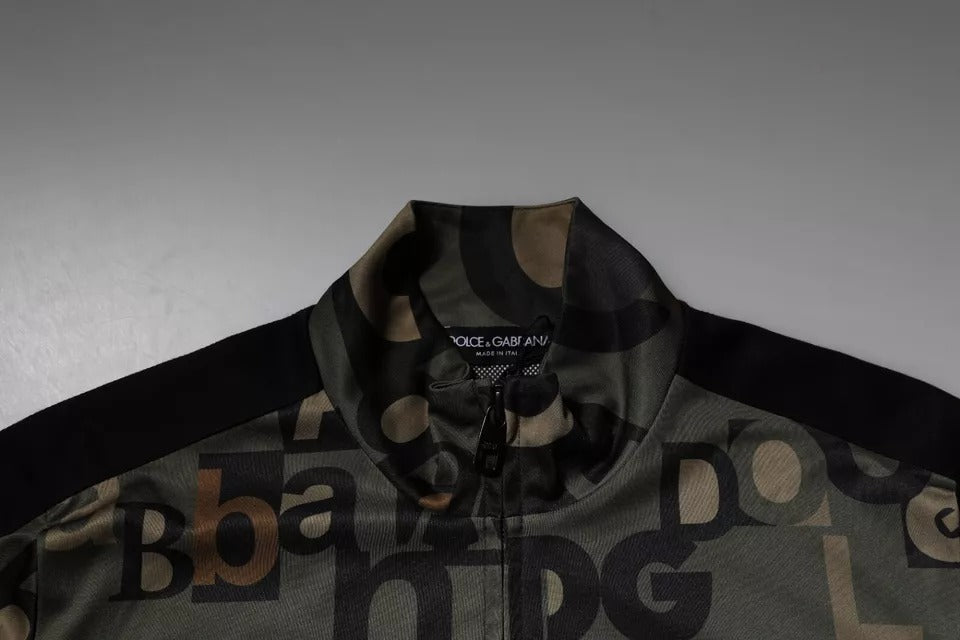Dolce &amp; Gabbana Army Green полиестерно лого с пълен цип