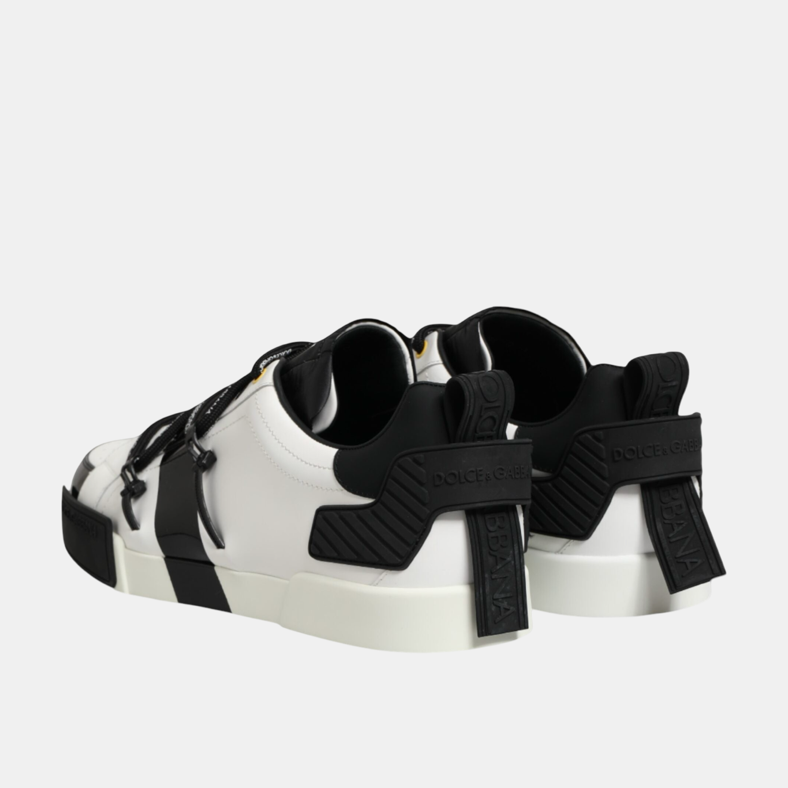 Dolce & Gabbana Logo Portofino Men Sneakers Heel View