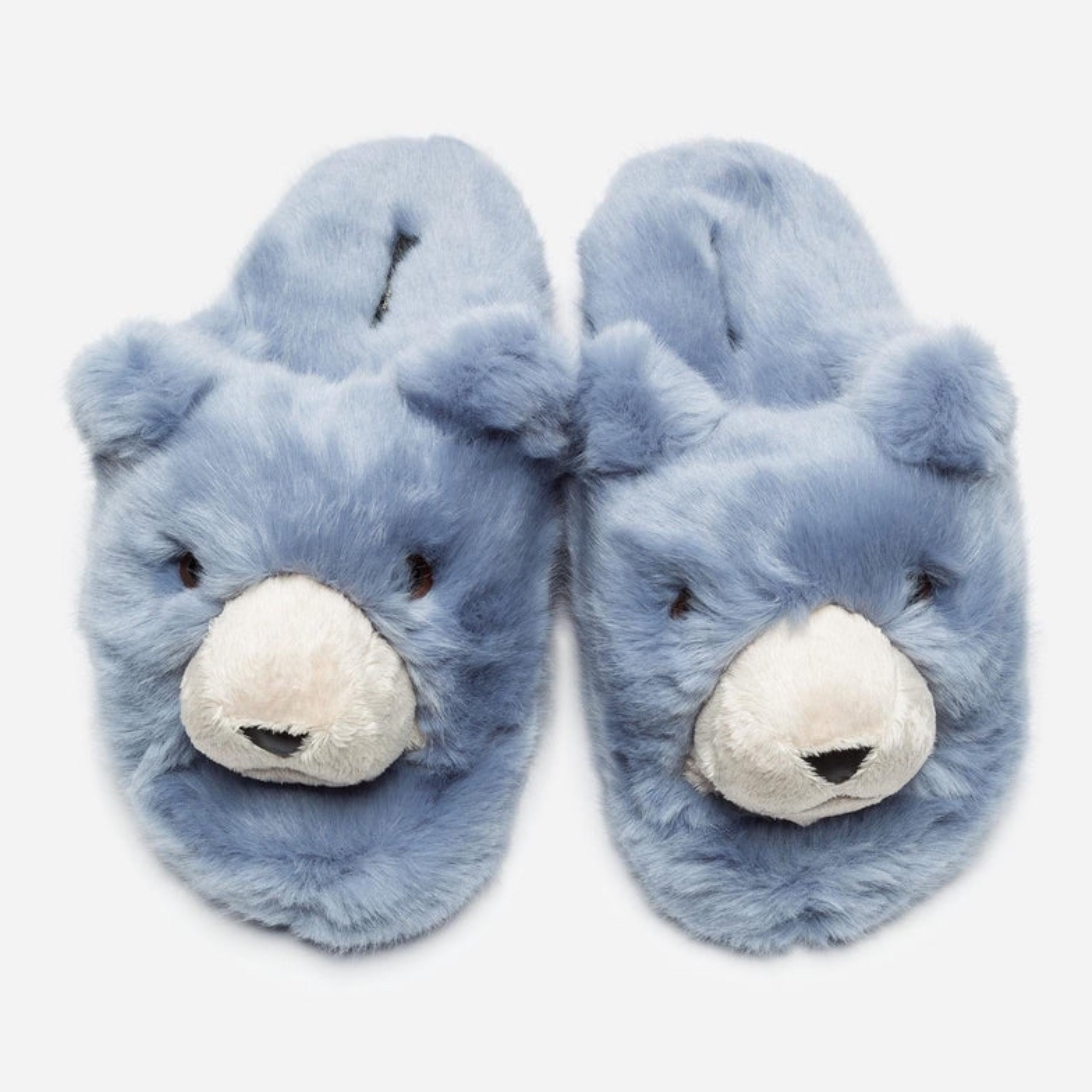 Мъжки луксозни пантофи със светло сини мечета Dolce & Gabbana Men’s Chic Teddy Bear Light Blue Slippers