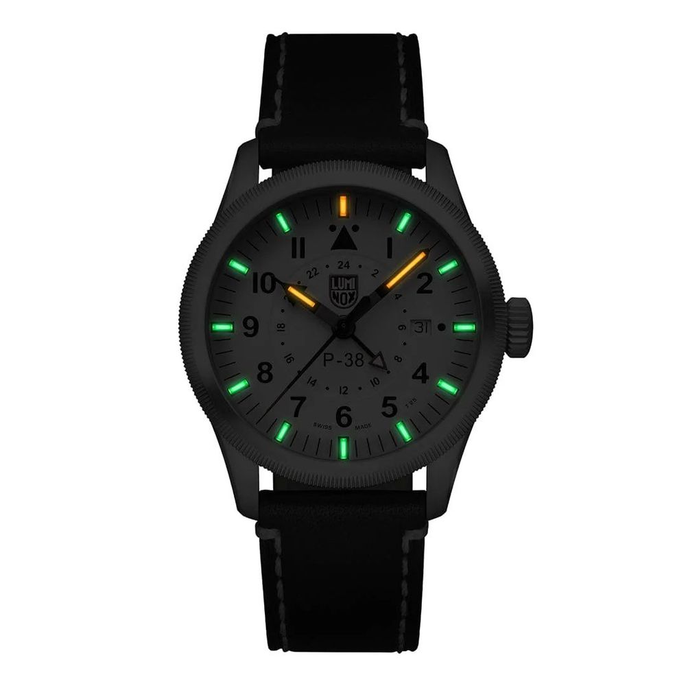 Черен кожен часовник Luminox