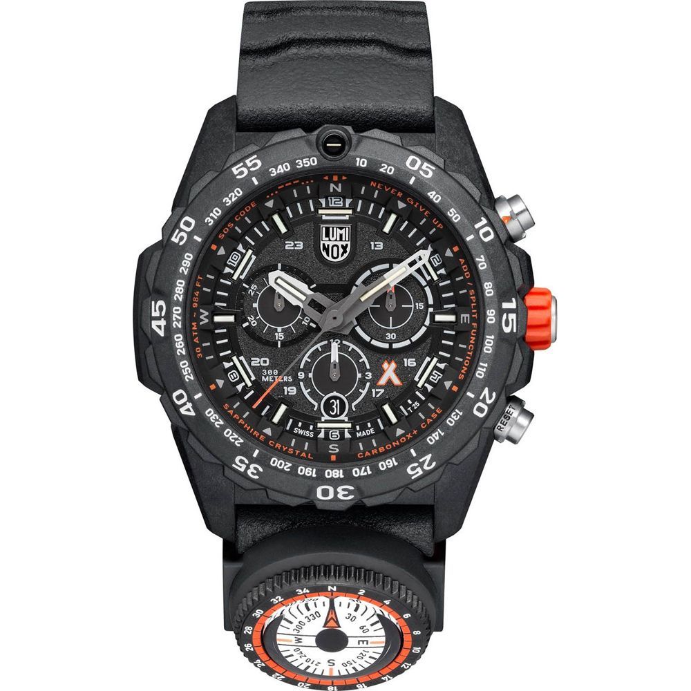 Черен гумен часовник Luminox