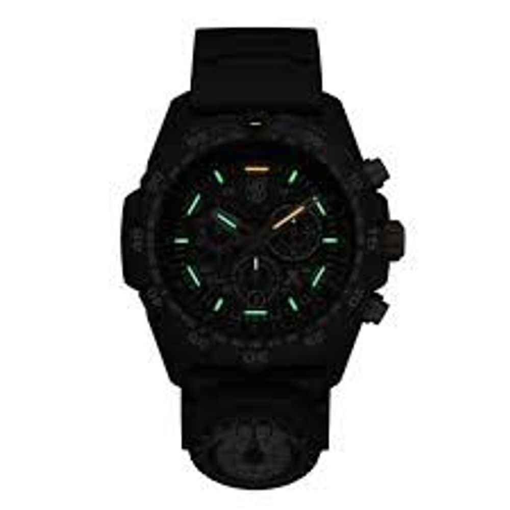 Черен гумен часовник Luminox