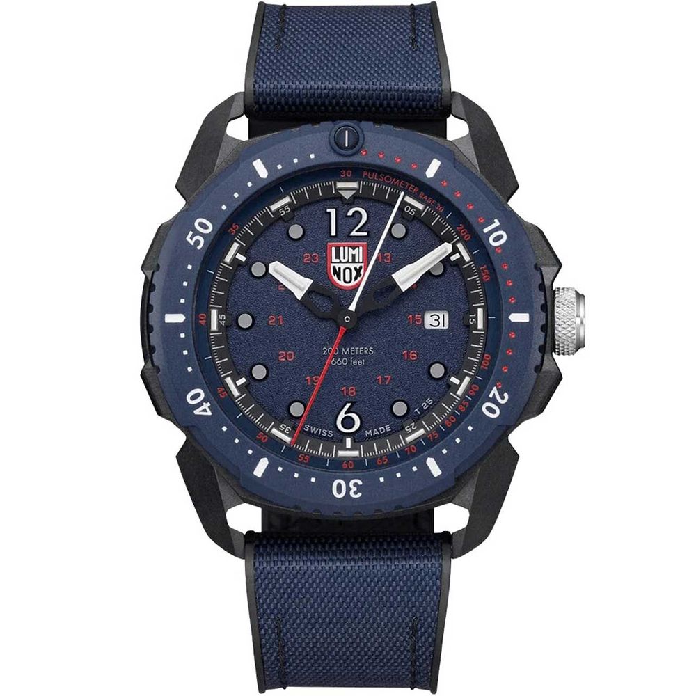Син гумен часовник Luminox