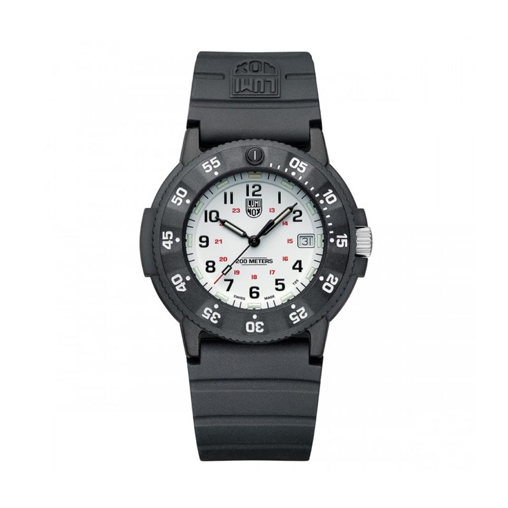 Черен гумен часовник Luminox