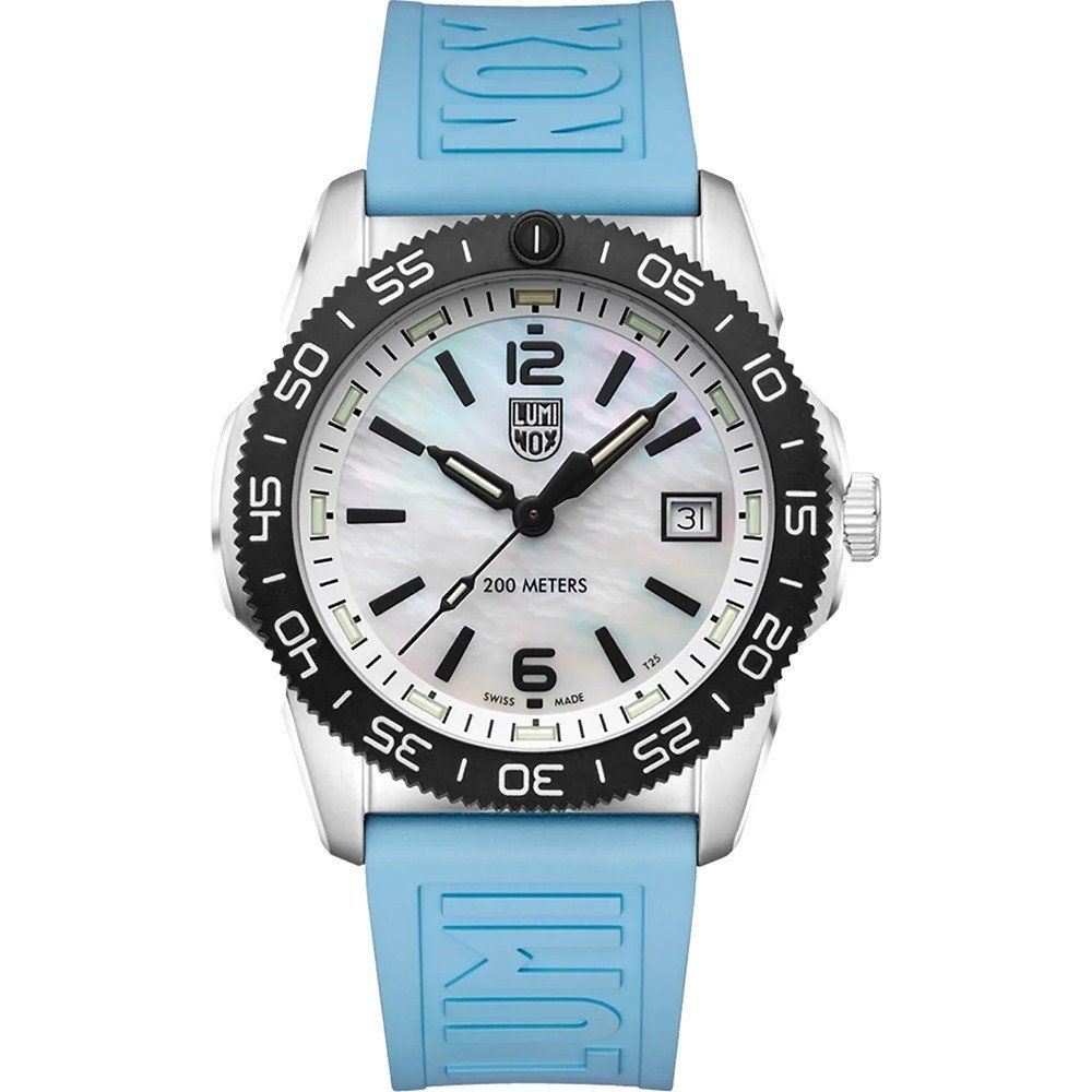 Син гумен часовник Luminox