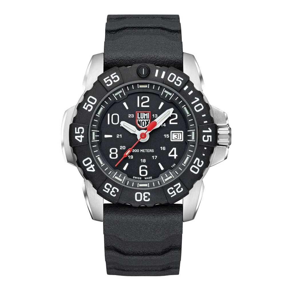 Черен гумен часовник Luminox