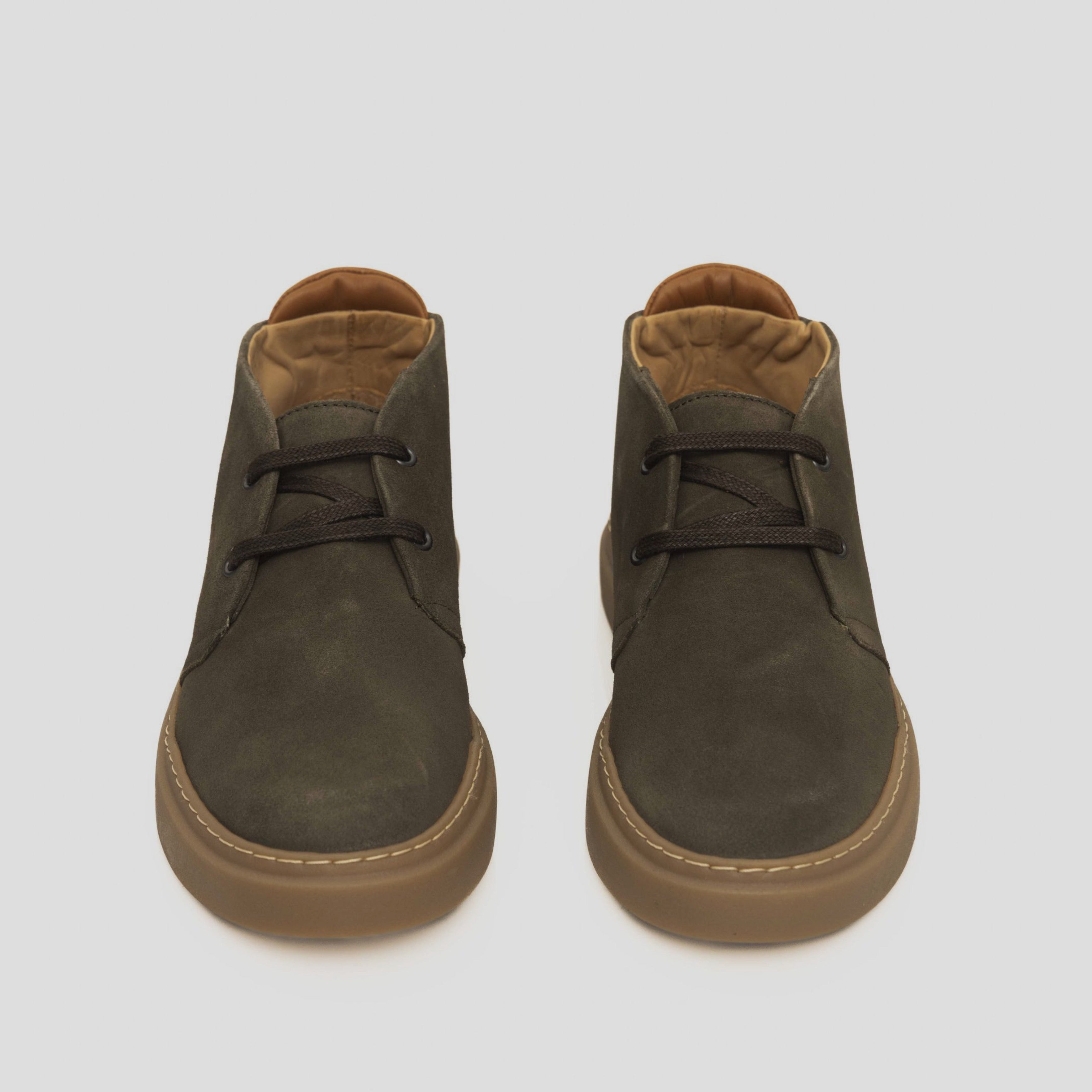 Мъжки боти Cerruti 1881 Men’s Suede Chukka Ankle Boots Olive green front view