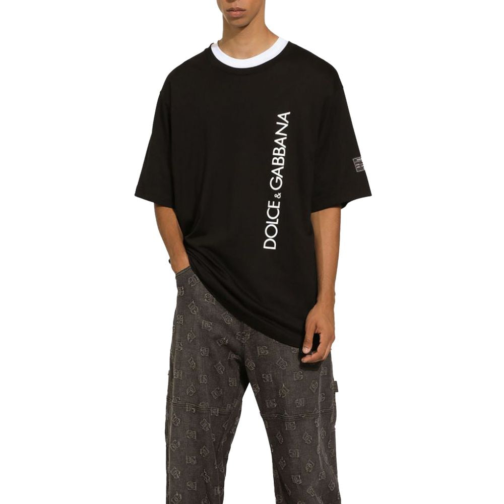 Мъжка черна тениска Dolce & Gabbana Men T-Shirt