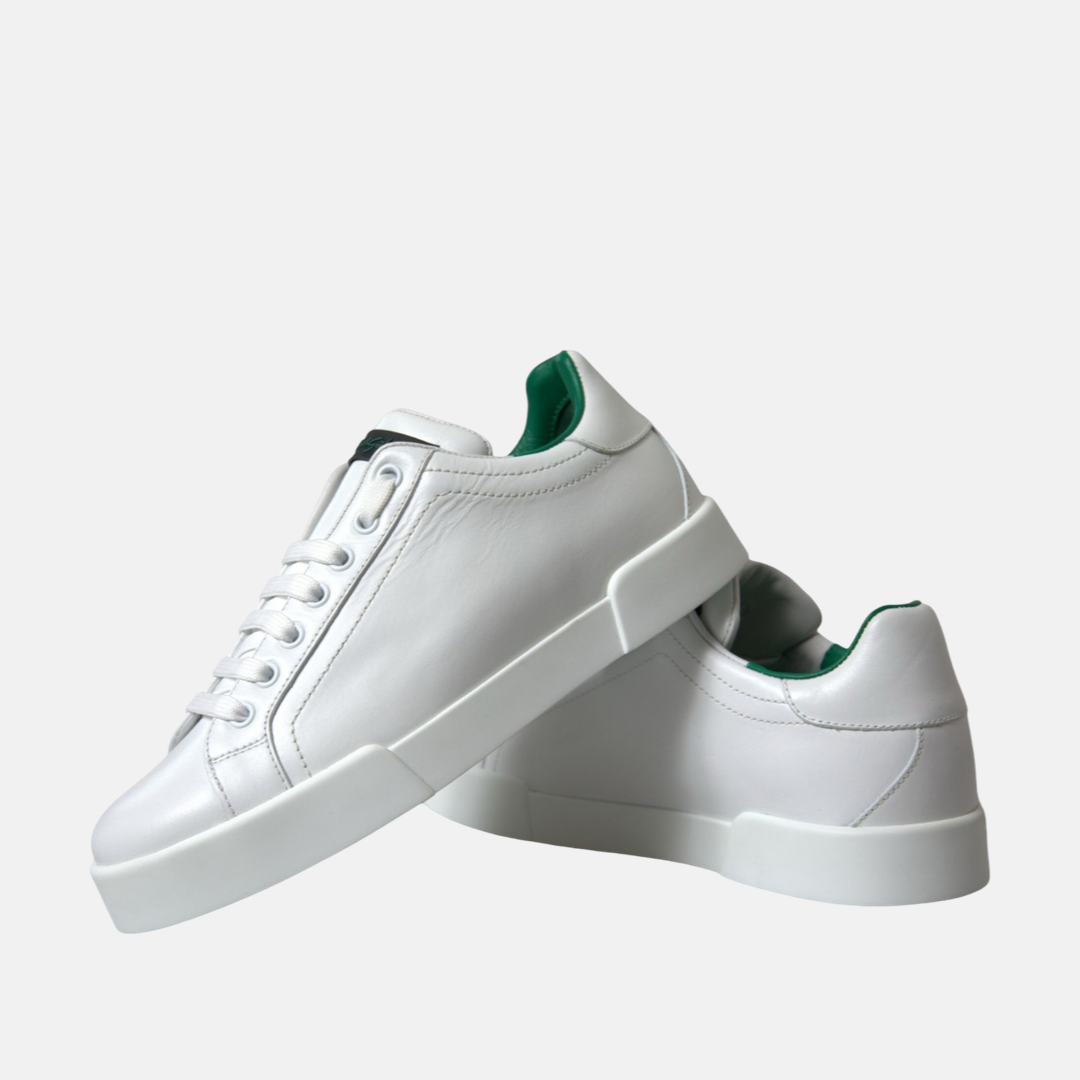 Мъжки бели кецове DOLCE & GABBANA Portofino White Calfskin Sneakers