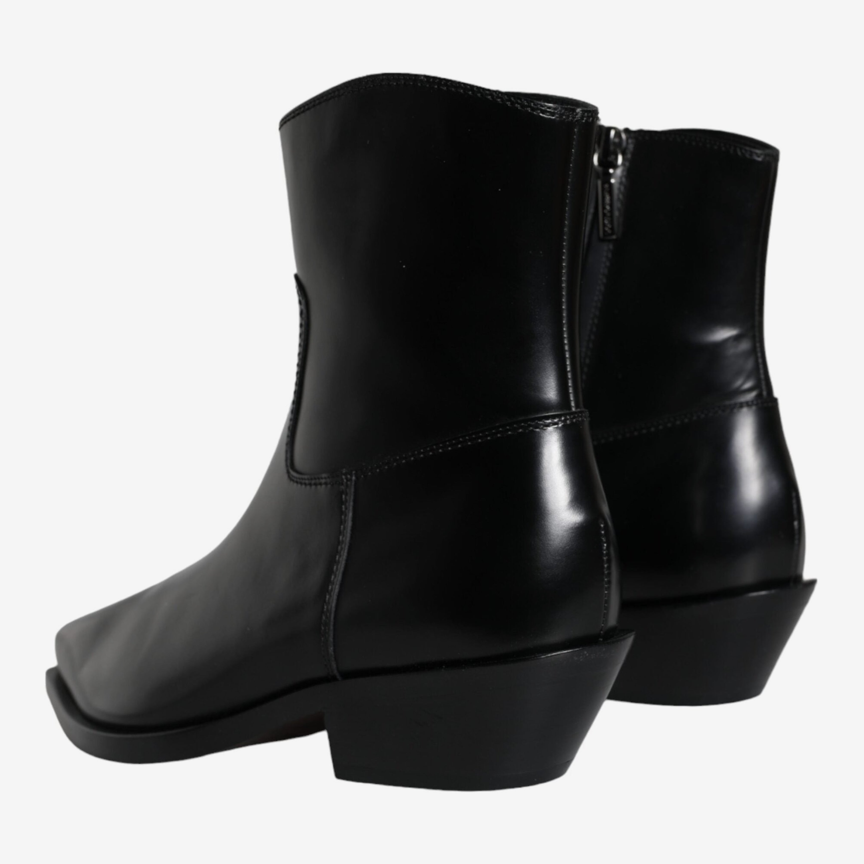 Дамски черни луксозни боти от естествена кожа Women’s Black Leather Ankle Boots