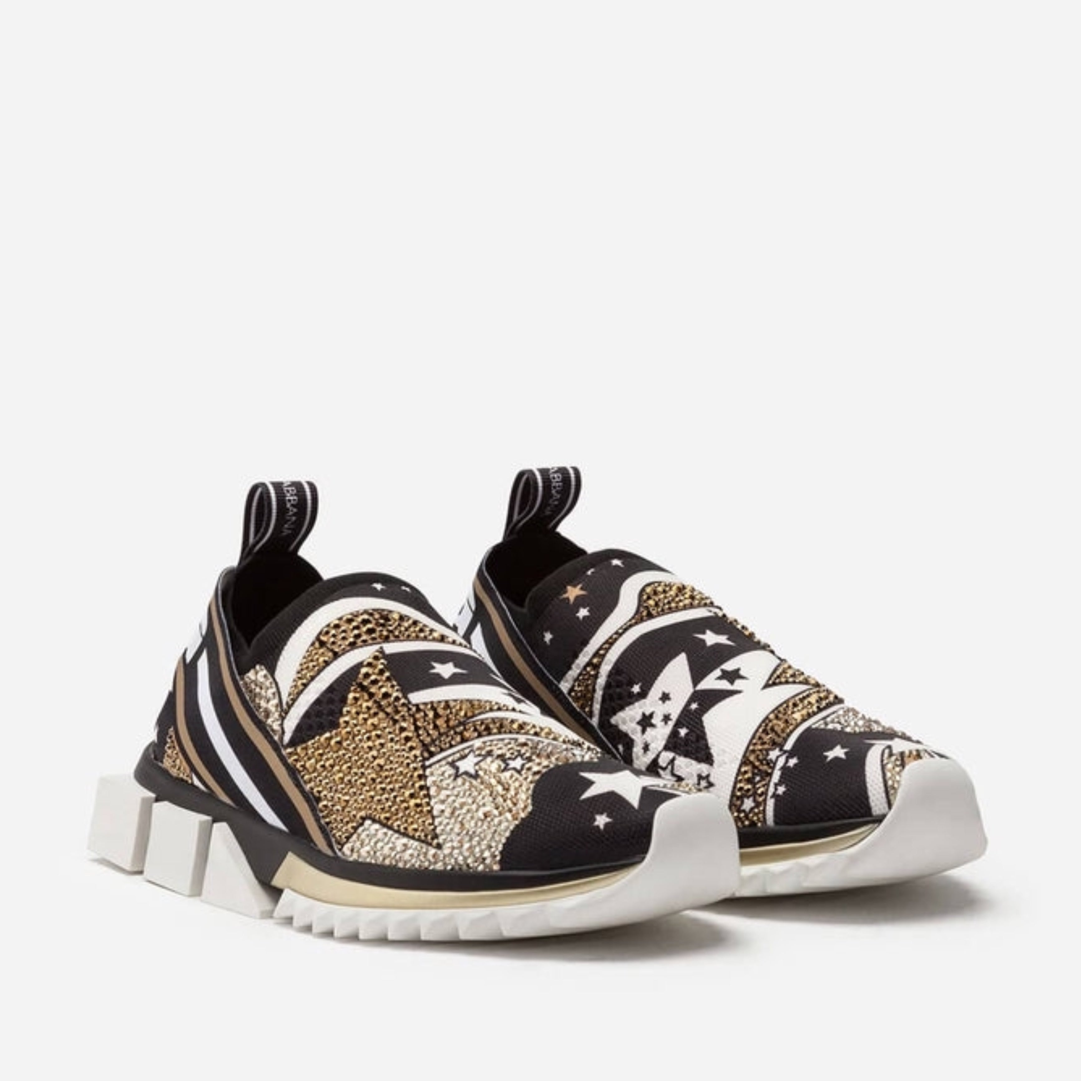 Дамски луксозни маратонки с камъни Dolce & Gabbana Women’s Multicolor Comet Star Print Sorrento Sneakers