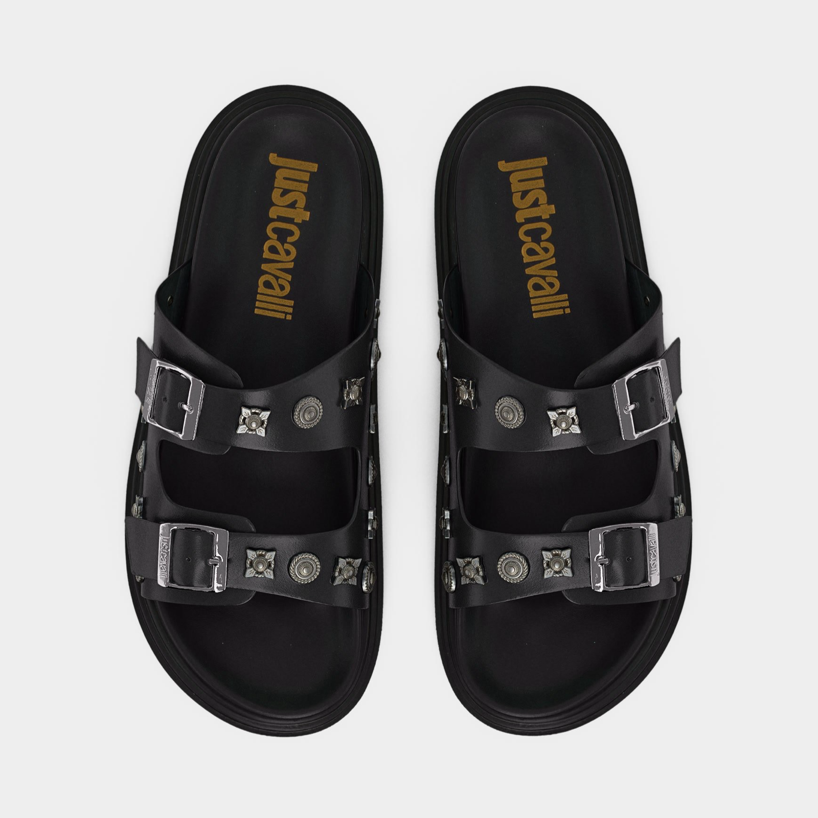 Мъжки сандали Just Cavalli Fondo Jordi Buckle Embellished Men Sandals 80QA3S92 ZPB91 899 Top View