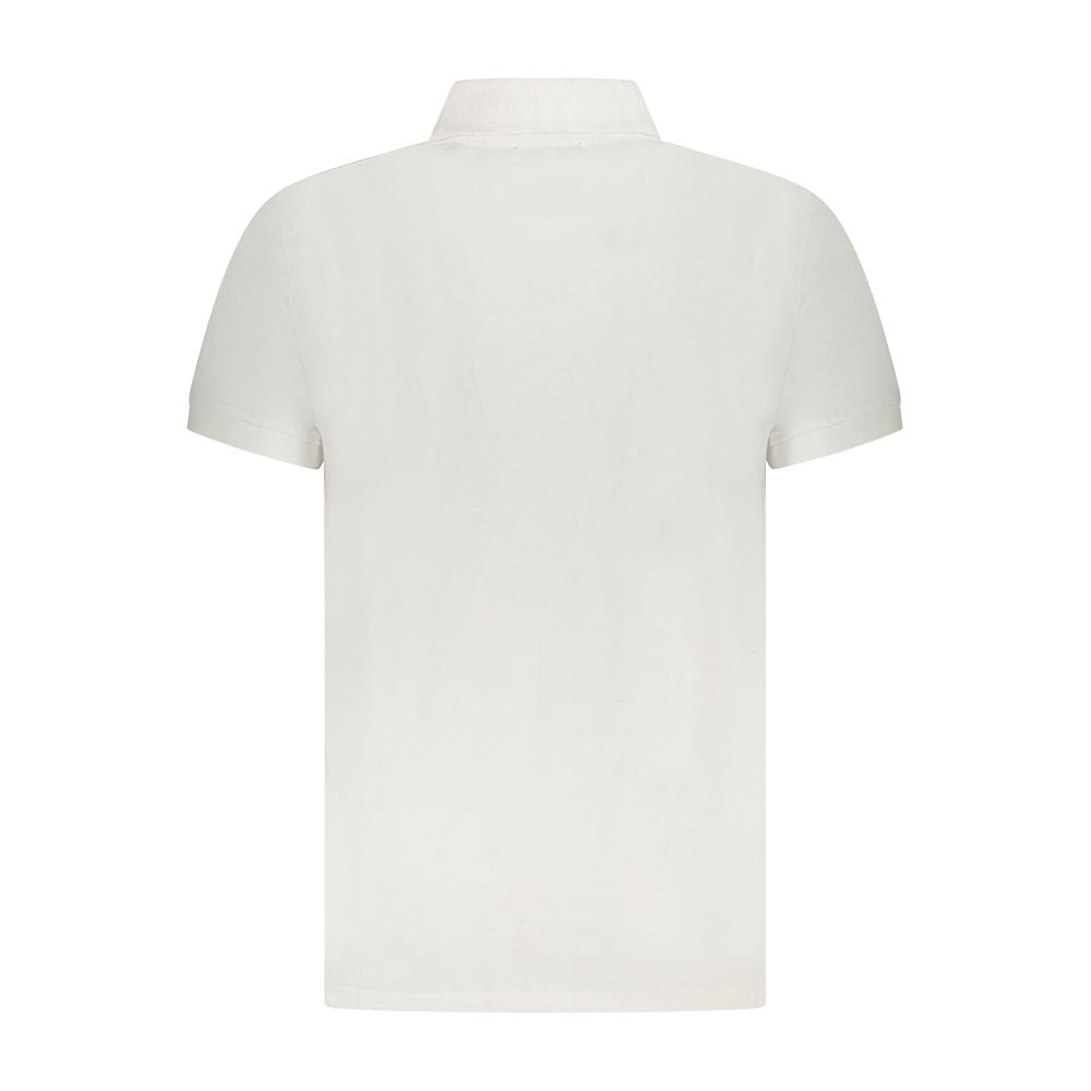 Мъжка поло тениска в бяло Men's polo Cavalli Class TXT64 DJD060 00533 Back view